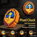 Pixel Game Clock, 4 Time Modes, Wall & Desktop Dual Use Decor