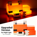 Pixel Fox LED Night Light, Rechargeable Game Style Desk Lamp