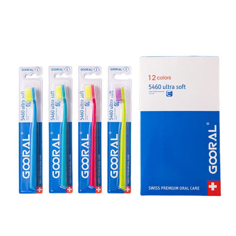 GOORAL Swiss Ultra Soft Adult Toothbrush 12‑Pack Family Set