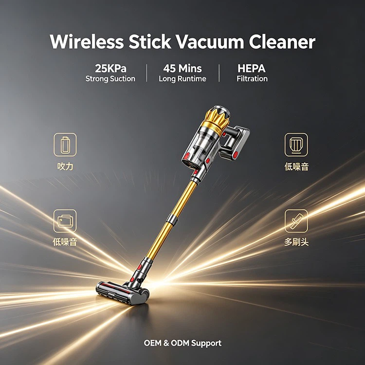 Cordless Handheld Vacuum Cleaner, 25KPa Powerful Suction, Multi-purpose Household Vacuum for Hard Floors, Carpet & Pet Hair Cleaning