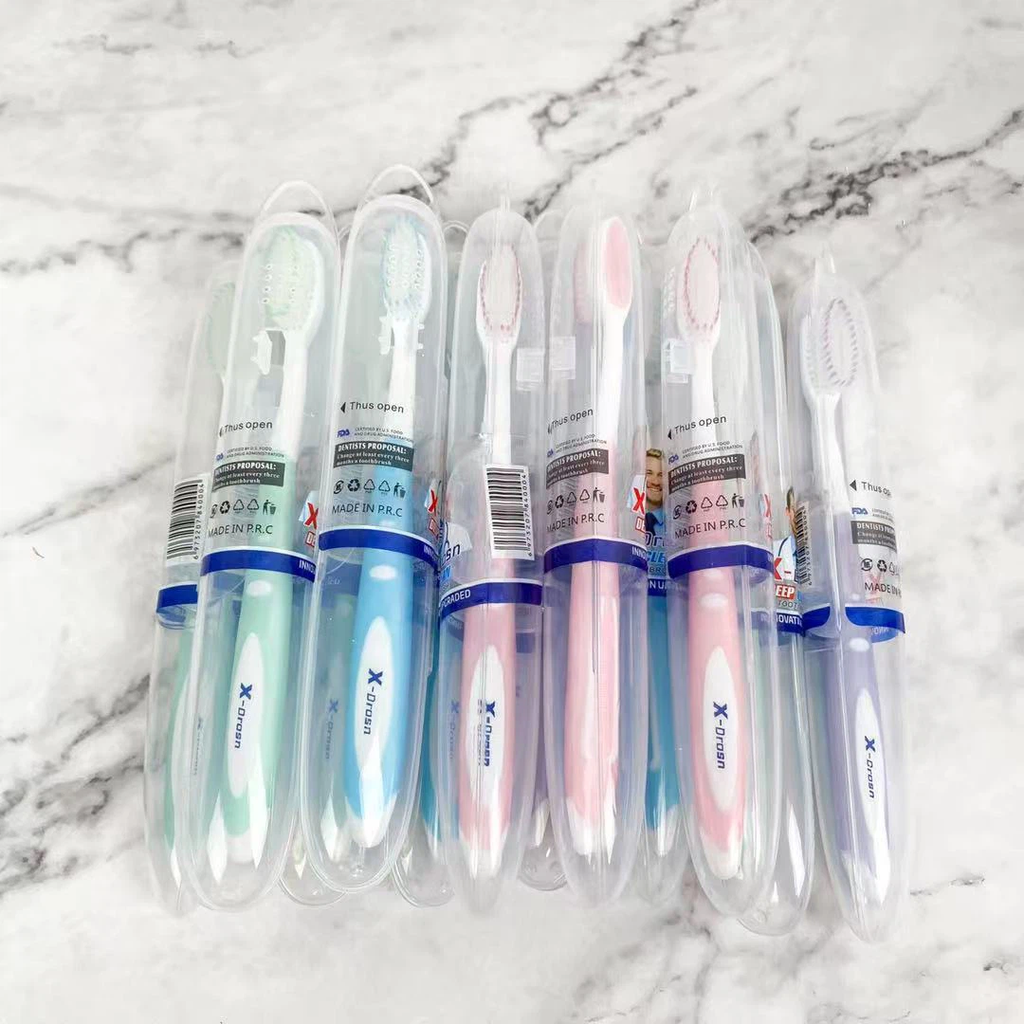X‑Drosn 2nd‑Gen Upgraded Soft Adult Toothbrush, Individually Cased for Travel & Home