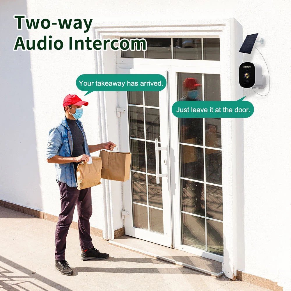 Solar Powered Ultra‑Low Power WiFi Security Camera, Outdoor Wire‑Free Battery Camera, Full‑Color Night Vision, Tuya Smart & Hopeway App Remote View, Human Motion Detection