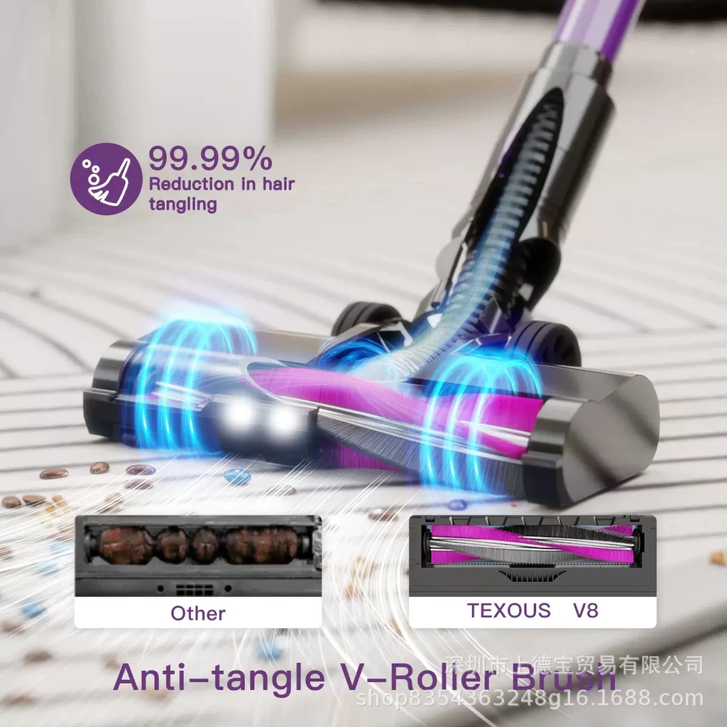 200W Brushless Cordless Stick Vacuum Cleaner, Vacuum & Mop 2-in-1, Powerful Suction, Handheld Multi-purpose Cleaner for Home Floors, Carpet, Mattress & Pet Hair