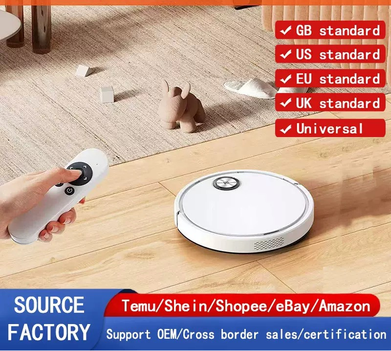Smart Robot Vacuum, Remote Control 3-in-1 Sweep Vacuum Mop Robot with Anti-Drop Sensor