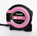 PROBON 16FT Pink Measuring Tape, 5m ×19mm Heavy Duty Retractable Tape Measure for Home DIY