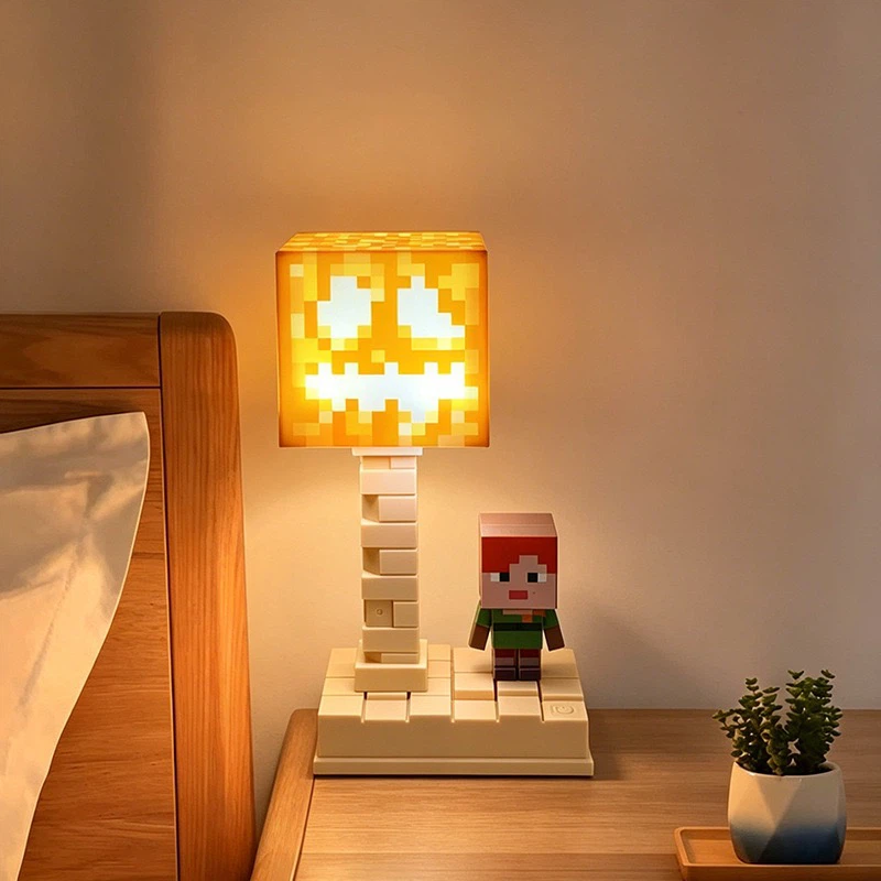 Rechargeable TNT Block Pixel Night Light, Game Cube Bedside Atmosphere Lamp