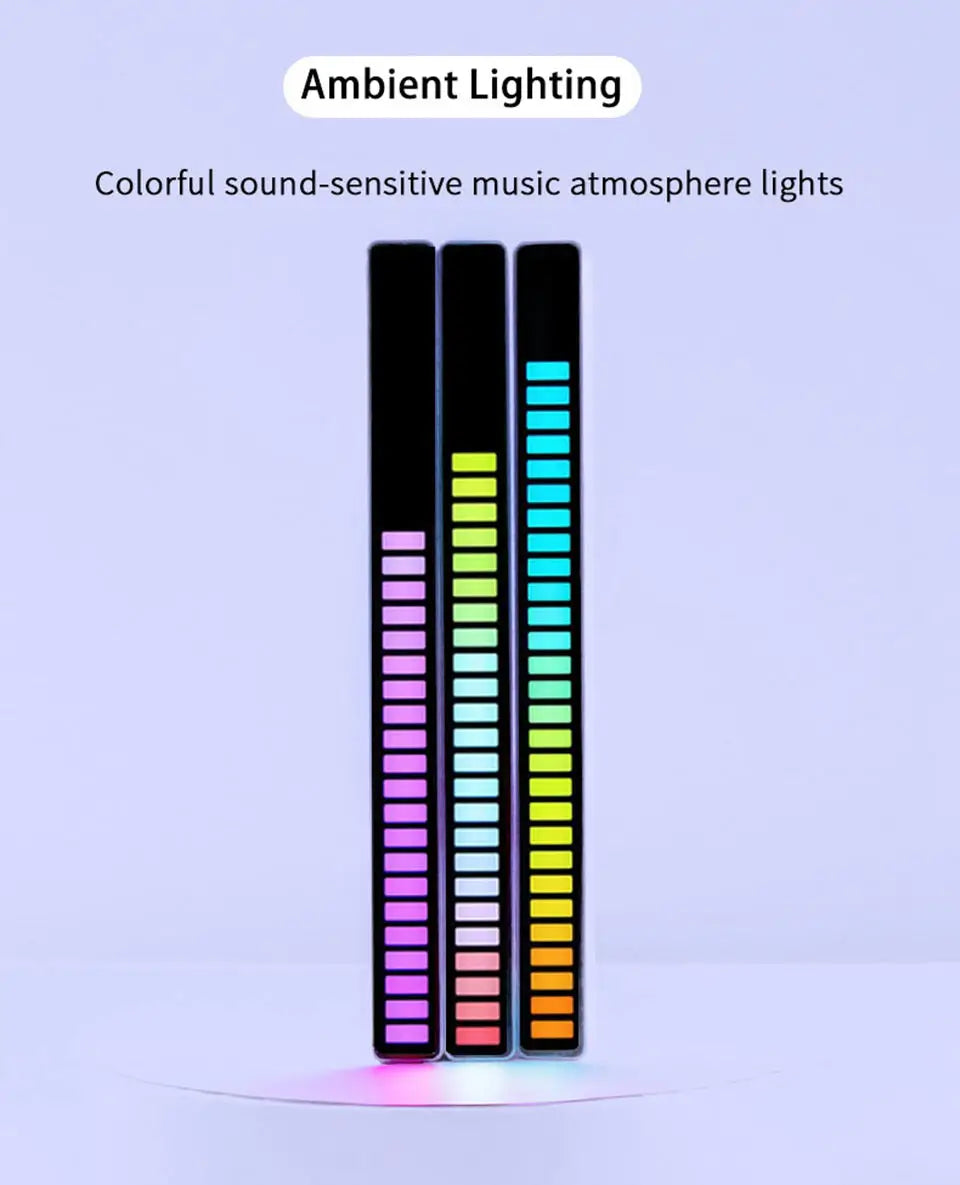 LED Ambient Light RGB Table Lamp Bluetooth Music Sync Night Light USB Rechargeable Desk Mood Light for Car PC Gaming Room Decor