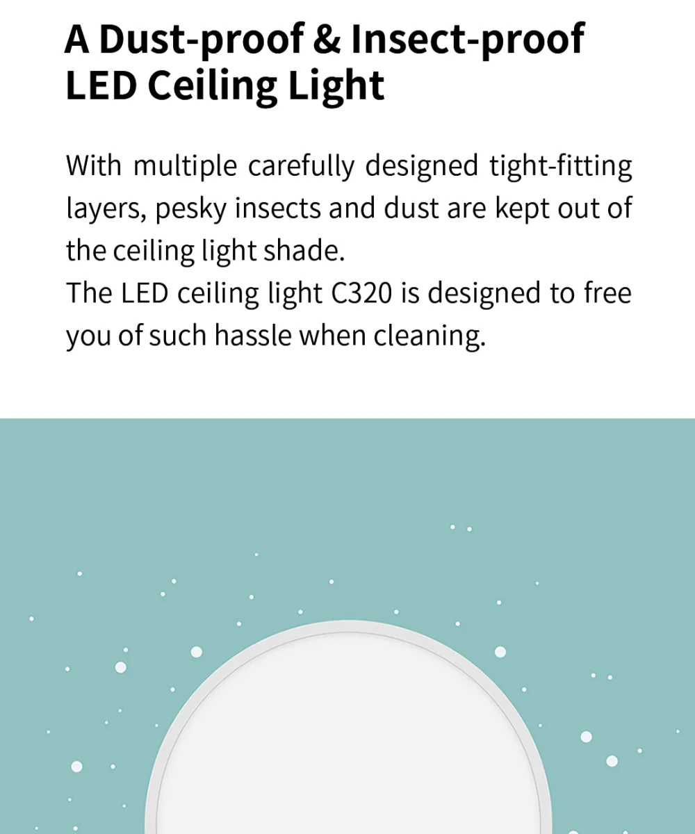 Global version Yeelight Smart LED Ceiling Light PRO Wifi Connection 2700-6500K Dimmable Smart Voice Control For Apple Homekit