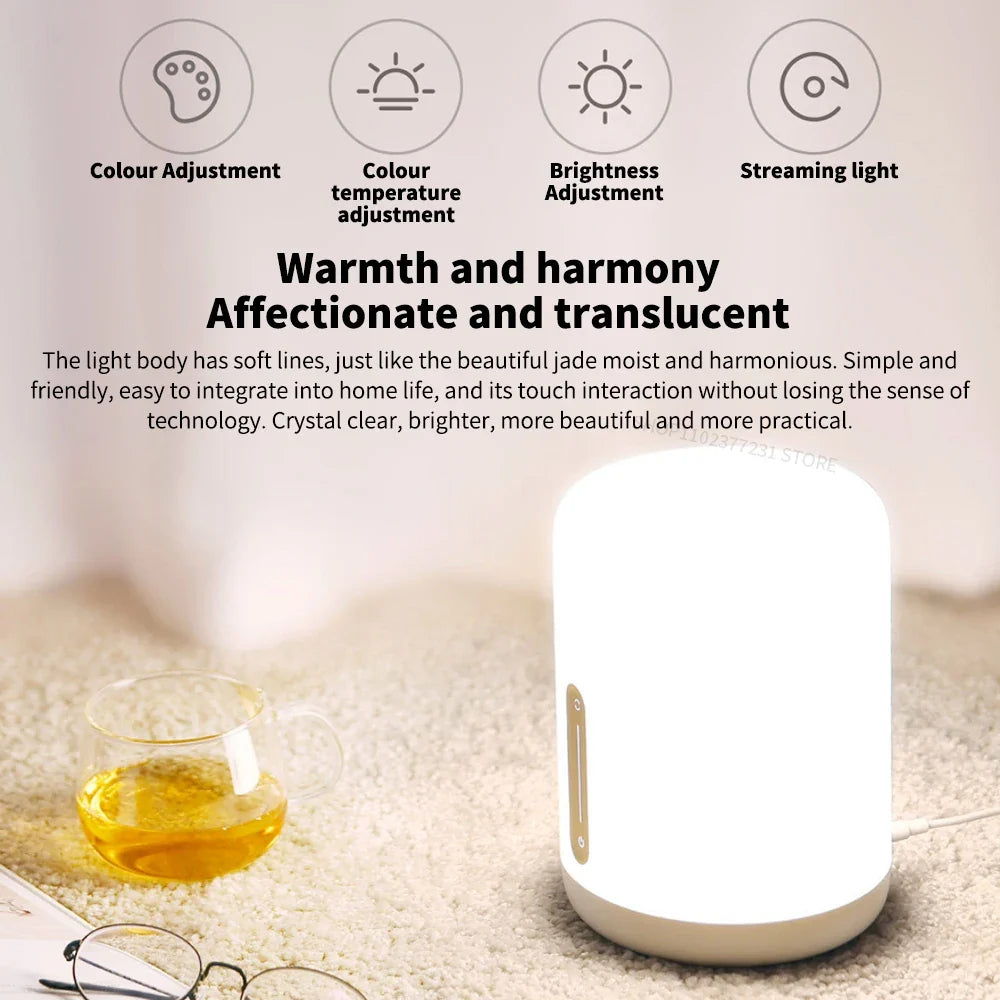 Bedside Lamp 2 Smart Table LED Night Light Colorful 400 Lumens Bluetooth WiFi Touch Control for Apple HomeKit Siri