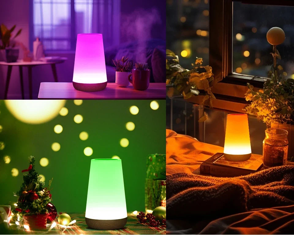 Tuya WiFi Smart Table Lamp Dimmable App Voice Control Desk Lamp RGB Touch Lamps Bedroom Night Light Work with Alexa Google Home