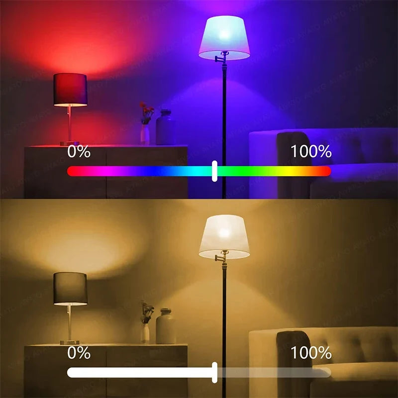 B22 Base TUYA Wifi Smart Bulb Bluetooth lamps Led RGB Smart Light 220V Alexa Google Assisatnt Voice Control Timing APP Group