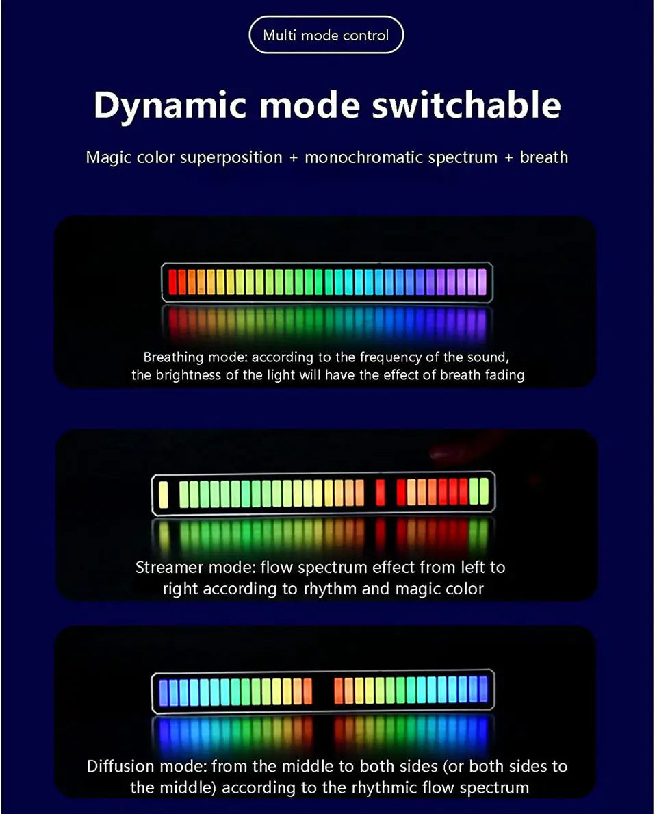 LED Ambient Light RGB Table Lamp Bluetooth Music Sync Night Light USB Rechargeable Desk Mood Light for Car PC Gaming Room Decor